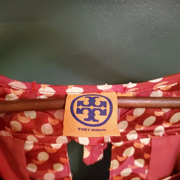 Tory Burch | Polka Dot Silk Blend Dress - Picture 7 of 7